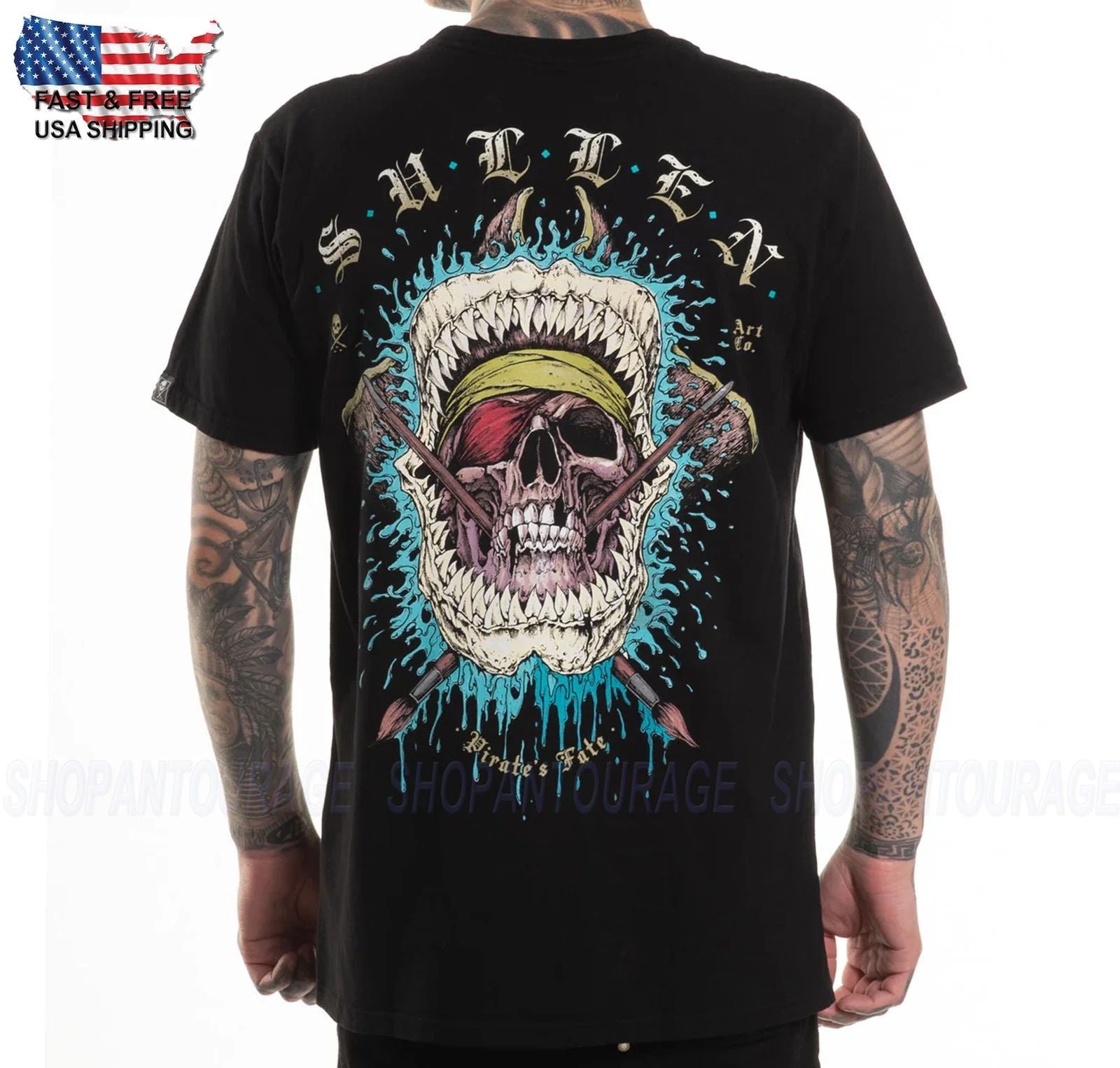 Sullen Art Collective Pirates Fate Premium SCM7232 Men's Short Sleeve T-Shirt Unisex T-shirt, Sweatshirt, Hoodie, Long Sleeve Tee - T-Shirt, Sweatshirt, Hoodie