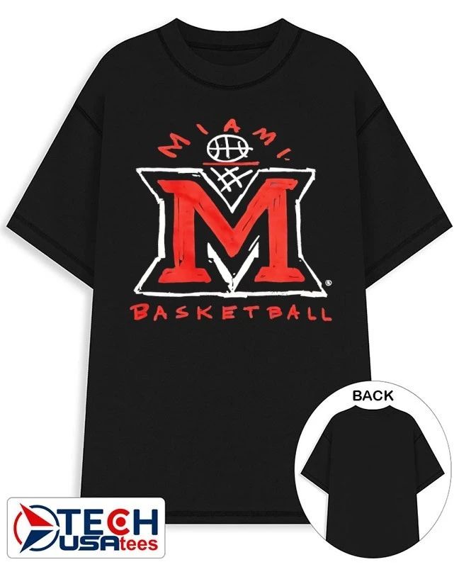 Miami RedHawks Basketball Big M logo shirt Unisex T-shirt, Sweatshirt, Hoodie, Long Sleeve Tee - T-Shirt, Sweatshirt, Hoodie