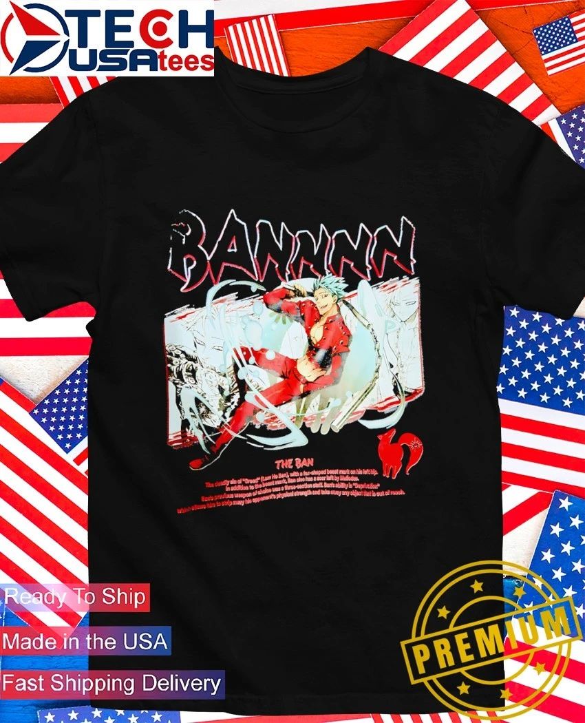 The Seven Deadly Sins Ban shirt Unisex T-shirt, Sweatshirt, Hoodie, Long Sleeve Tee - T-Shirt, Sweatshirt, Hoodie