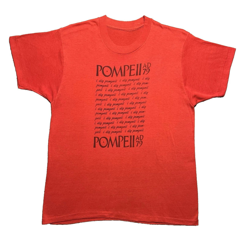 Vintage 80s Pompeii AD 79 T Shirt Mens M Red Tourist Graphic Tee Unisex T-shirt, Sweatshirt, Hoodie, Long Sleeve Tee - T-Shirt, Sweatshirt, Hoodie