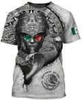 T Shirt Mexican Flag, Eagle, Snake, Aztec Warrior Print Unisex T-Shirt Unisex T-shirt, Sweatshirt, Hoodie, Long Sleeve Tee - T-Shirt, Sweatshirt, Hoodie