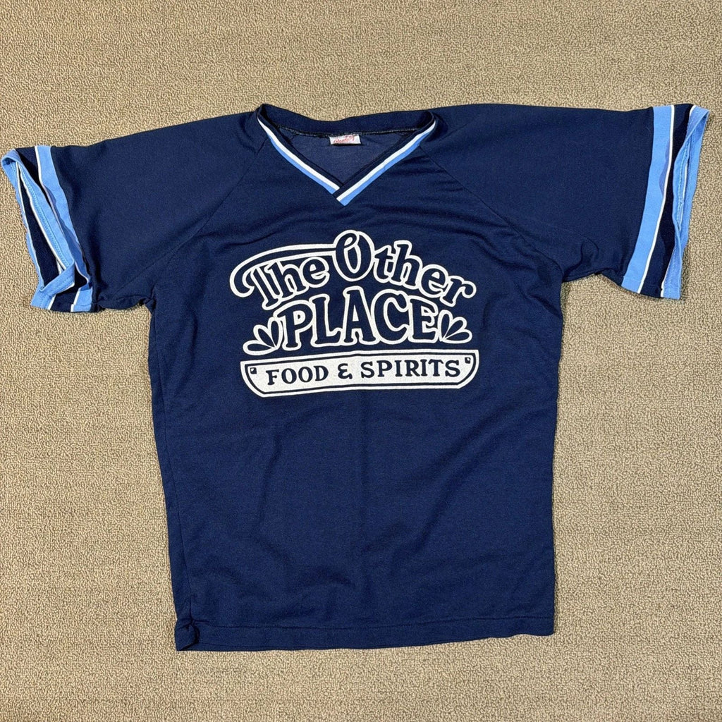 Vintage Rawlings Jersey Shirt Medium The Other Place Bar Beer League [M840] Unisex T-shirt, Sweatshirt, Hoodie, Long Sleeve Tee - T-Shirt, Sweatshirt, Hoodie