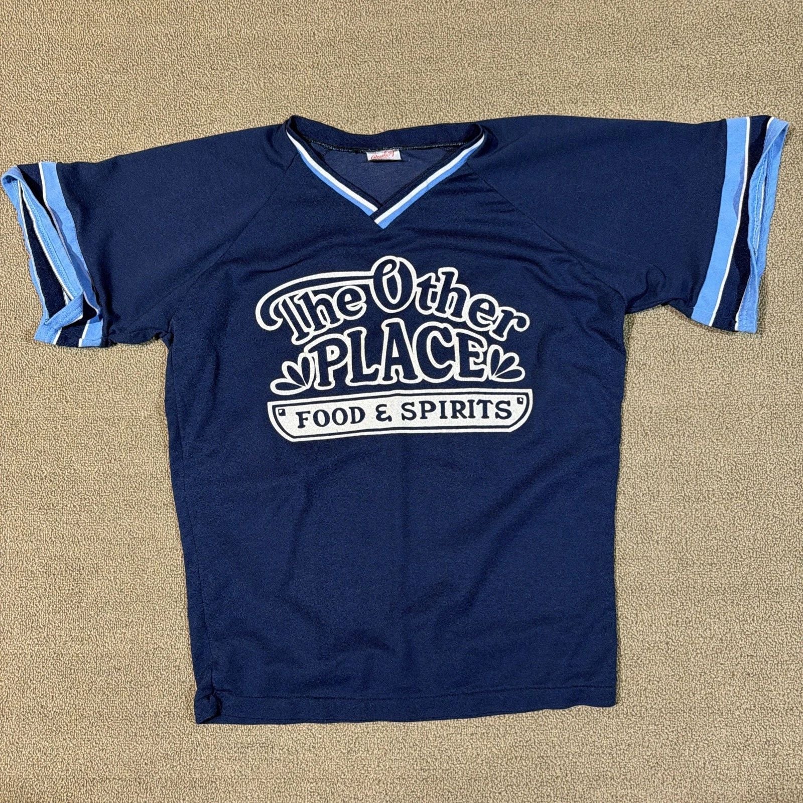 Vintage Rawlings Jersey Shirt Medium The Other Place Bar Beer League [M840] Unisex T-shirt, Sweatshirt, Hoodie, Long Sleeve Tee - T-Shirt, Sweatshirt, Hoodie
