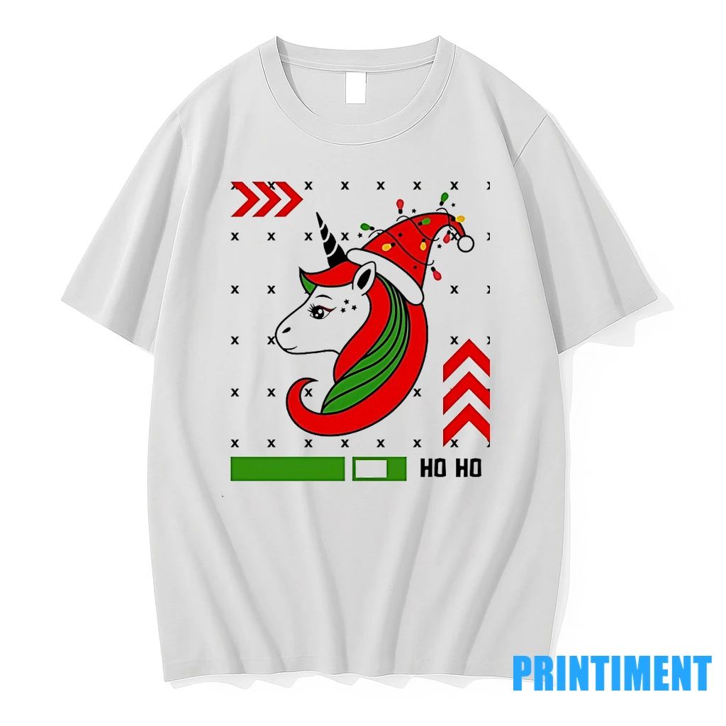 Unicorn Red Green Ho Ho Ho Christmas Party Tshirts Sweater Unisex T-shirt, Sweatshirt, Hoodie, Long Sleeve Tee - T-Shirt, Sweatshirt, Hoodie
