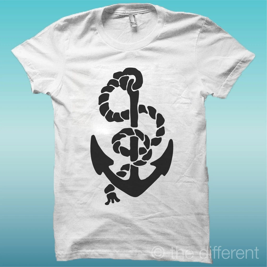 T-shirt Man Jersey Anchor Black Old Style Navy Rope Gift Idea Unisex T-shirt, Sweatshirt, Hoodie, Long Sleeve Tee - T-Shirt, Sweatshirt, Hoodie