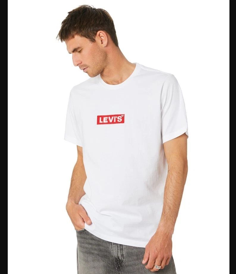 Levi's Relaxed Graphic Boxtab Mens Tee White XL Unisex T-shirt, Sweatshirt, Hoodie, Long Sleeve Tee - T-Shirt, Sweatshirt, Hoodie