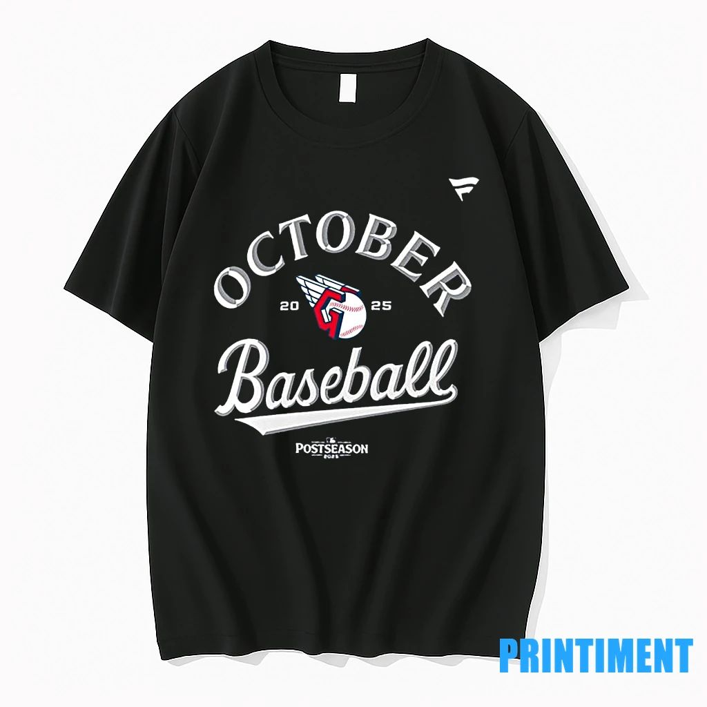 Cleveland Guardians October Baseball 2025 Mlb Postseason Tshirts Sweater Unisex T-shirt, Sweatshirt, Hoodie, Long Sleeve Tee - T-Shirt, Sweatshirt, Hoodie