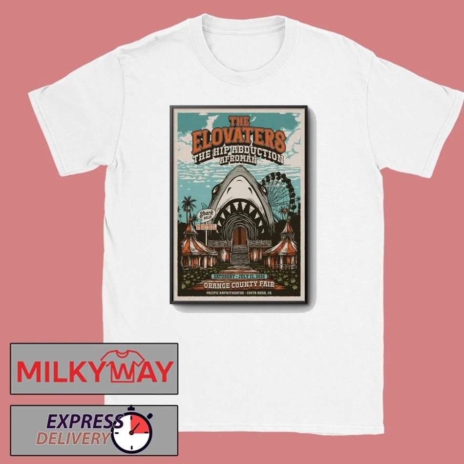 The Elovaters The Pacific Amphitheatre in Costa Mesa CA Jul 11 2026 Poster shirt Unisex T-shirt, Sweatshirt, Hoodie, Long Sleeve Tee - T-Shirt, Sweatshirt, Hoodie