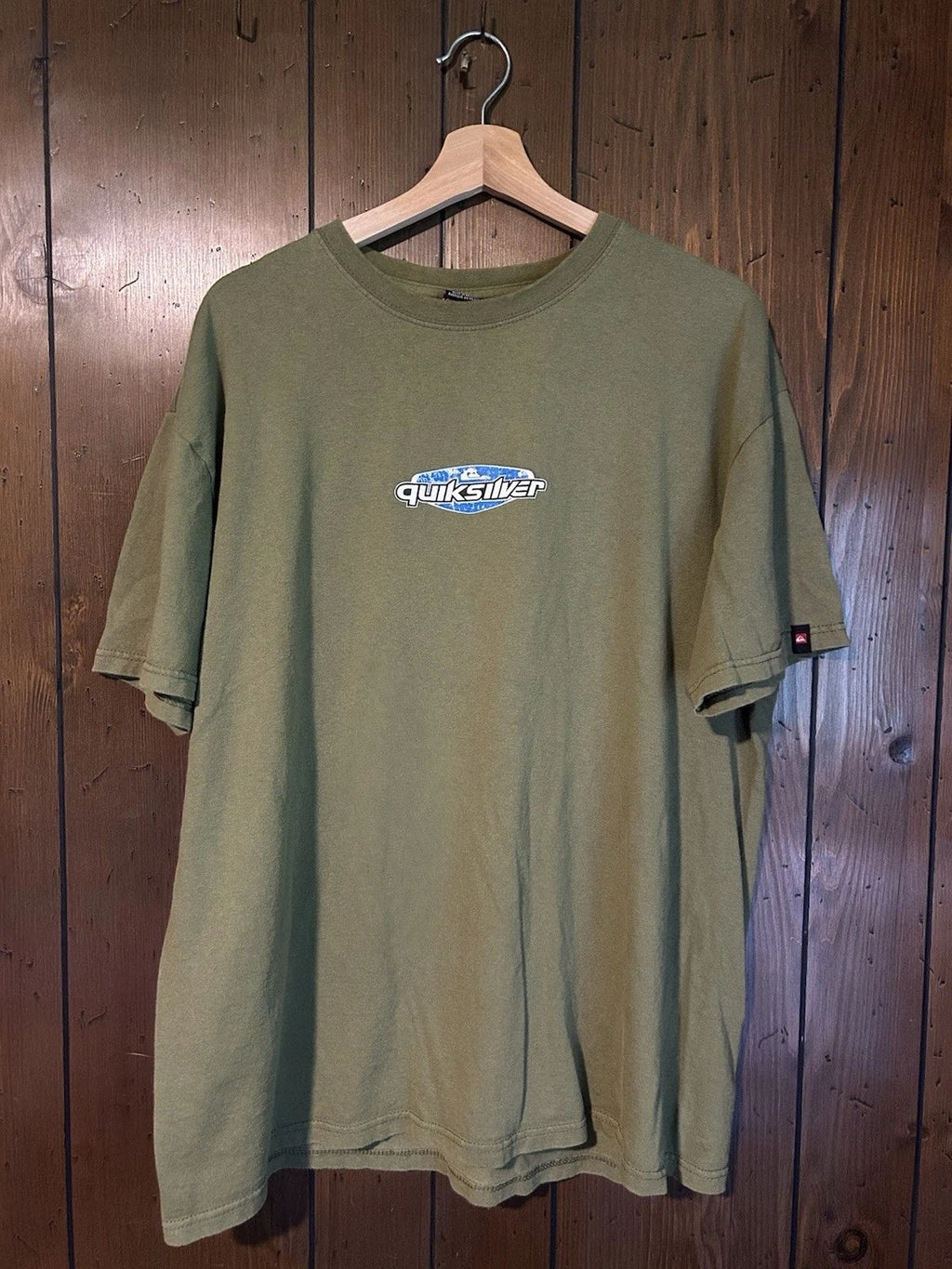 Vintage Quiksilver Faded Green Surf Shirt XL Y2K Skate 2000s Graphic Print Unisex T-shirt, Sweatshirt, Hoodie, Long Sleeve Tee - T-Shirt, Sweatshirt, Hoodie