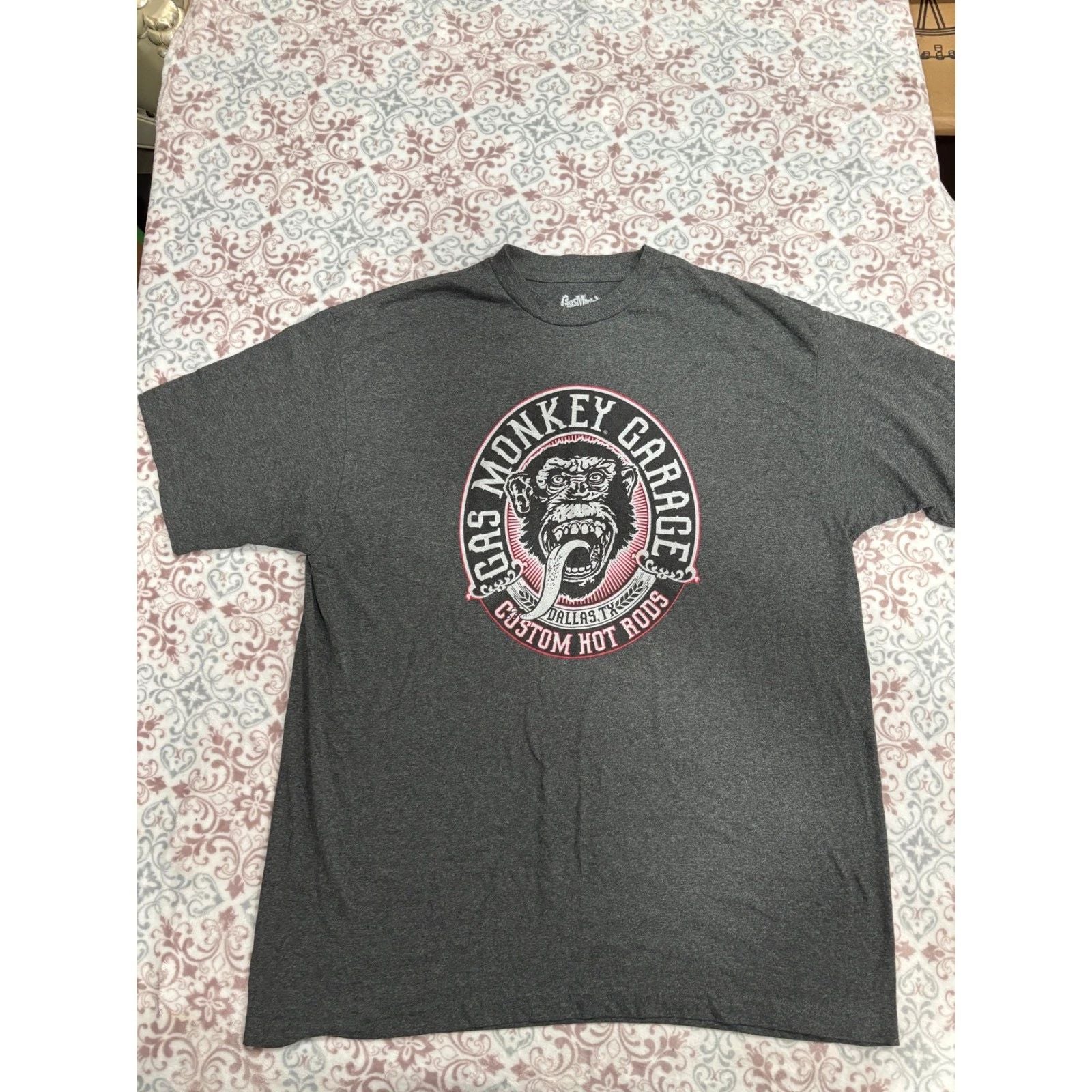 Gas Monkey Garage Mens 3XLT T-Shirt Charcoal Grey Graphic Custom Hot Rods Tee Unisex T-shirt, Sweatshirt, Hoodie, Long Sleeve Tee - T-Shirt, Sweatshirt, Hoodie