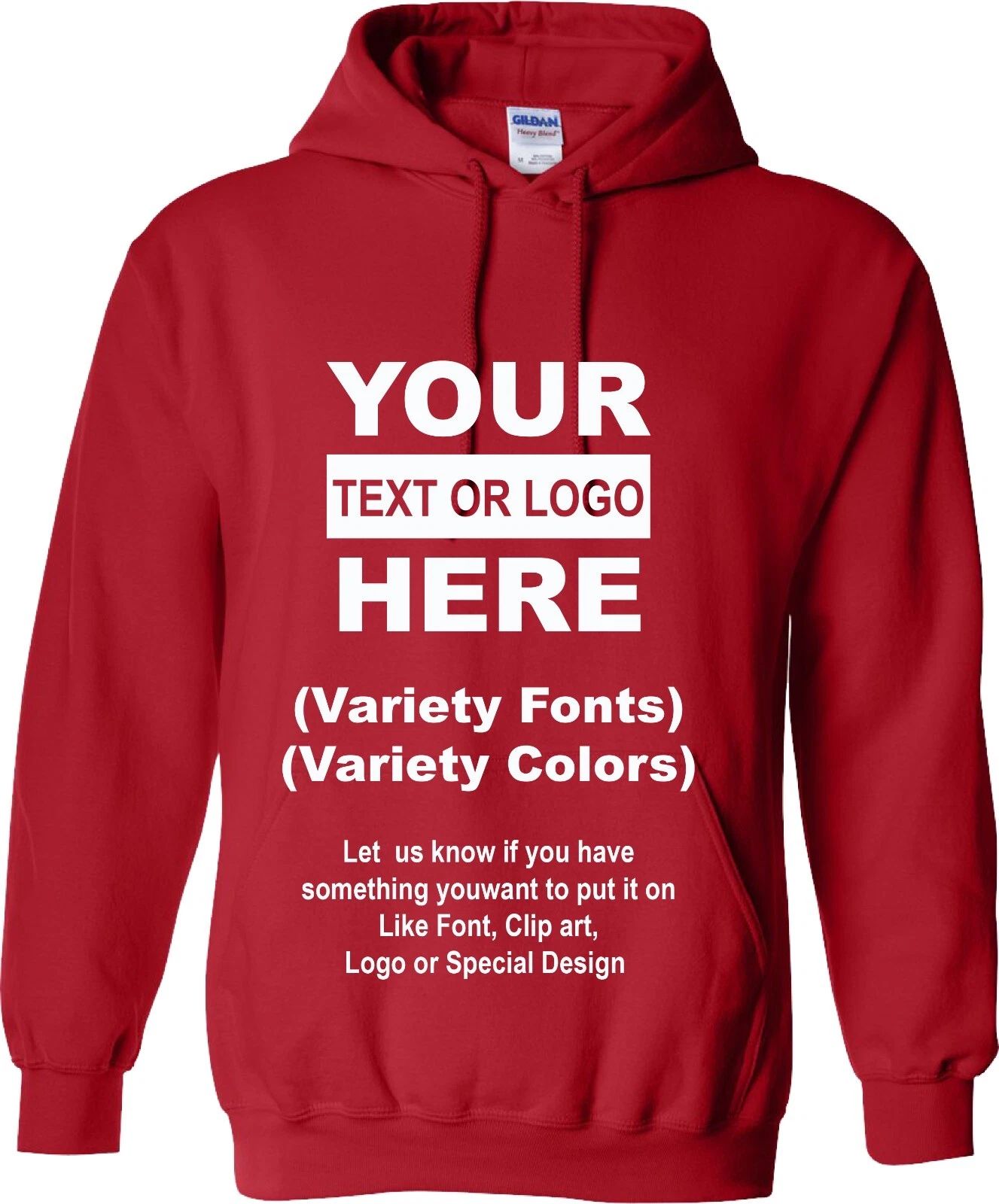 Personalized Customs Hoodie Your Text / Logo Unisex T-shirt, Sweatshirt, Hoodie, Long Sleeve Tee - T-Shirt, Sweatshirt, Hoodie