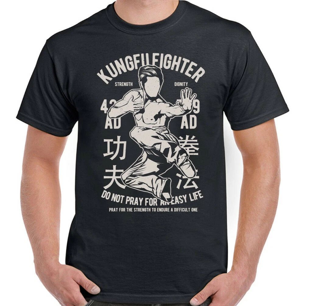 Kung Fu T-Shirt Fighter Mens Martial Arts MMA Jeet Kune Do Gym Top Tee UFC Unisex T-shirt, Sweatshirt, Hoodie, Long Sleeve Tee - T-Shirt, Sweatshirt, Hoodie