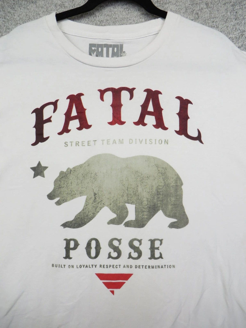Fatal Shirt Mens 3XL White Street Team Division Posse Bear Graphic Casual Tee Unisex T-shirt, Sweatshirt, Hoodie, Long Sleeve Tee - T-Shirt, Sweatshirt, Hoodie