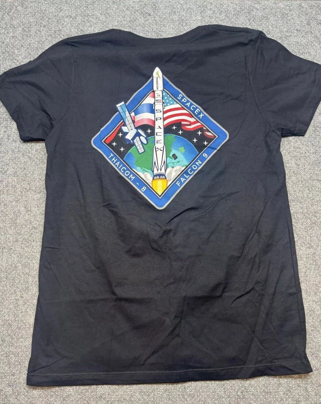 SPACEX Falcon 9 Thaicom 8 Mission T-shirt Black XL New 100% Cotton Unisex JD Unisex T-shirt, Sweatshirt, Hoodie, Long Sleeve Tee - T-Shirt, Sweatshirt, Hoodie