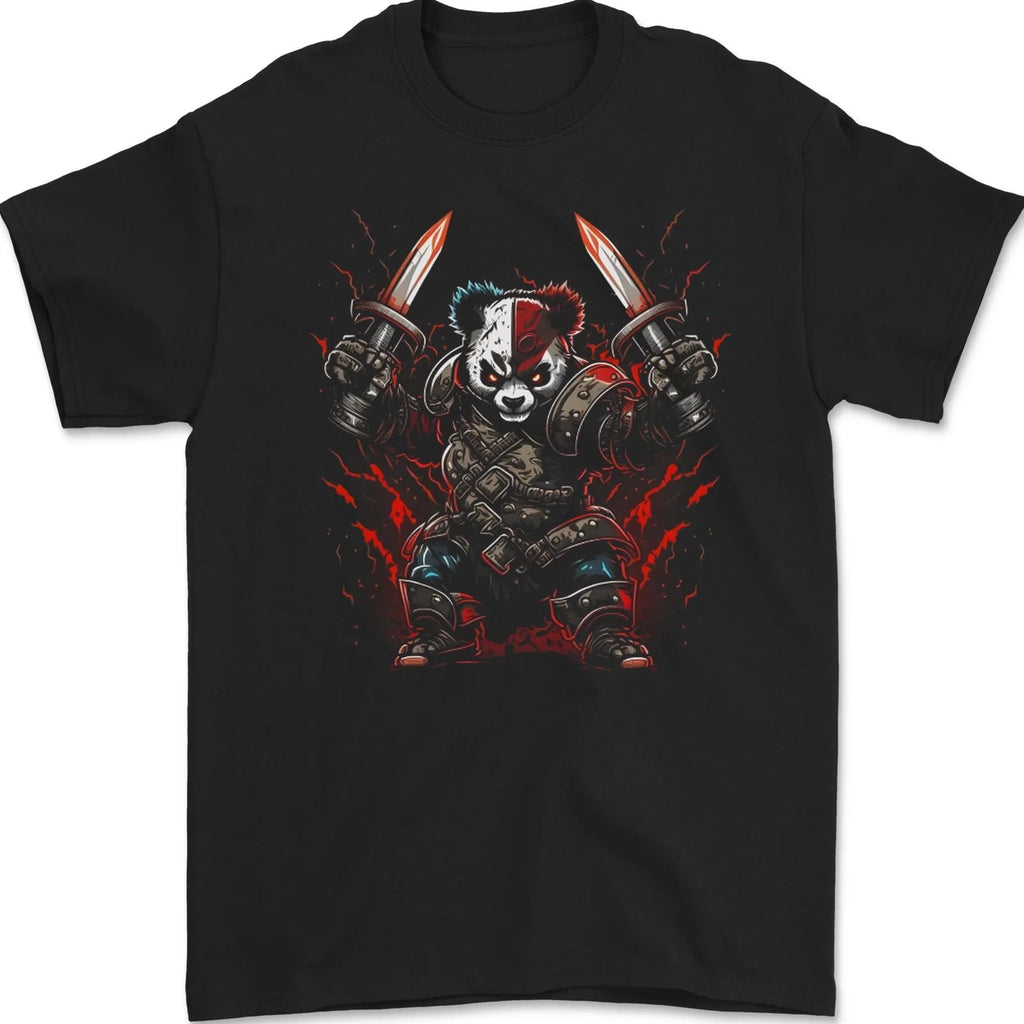 Panda Warrior Bear MMA SCI-FI Samurai Mens T-Shirt 100% Cotton Unisex T-shirt, Sweatshirt, Hoodie, Long Sleeve Tee - T-Shirt, Sweatshirt, Hoodie