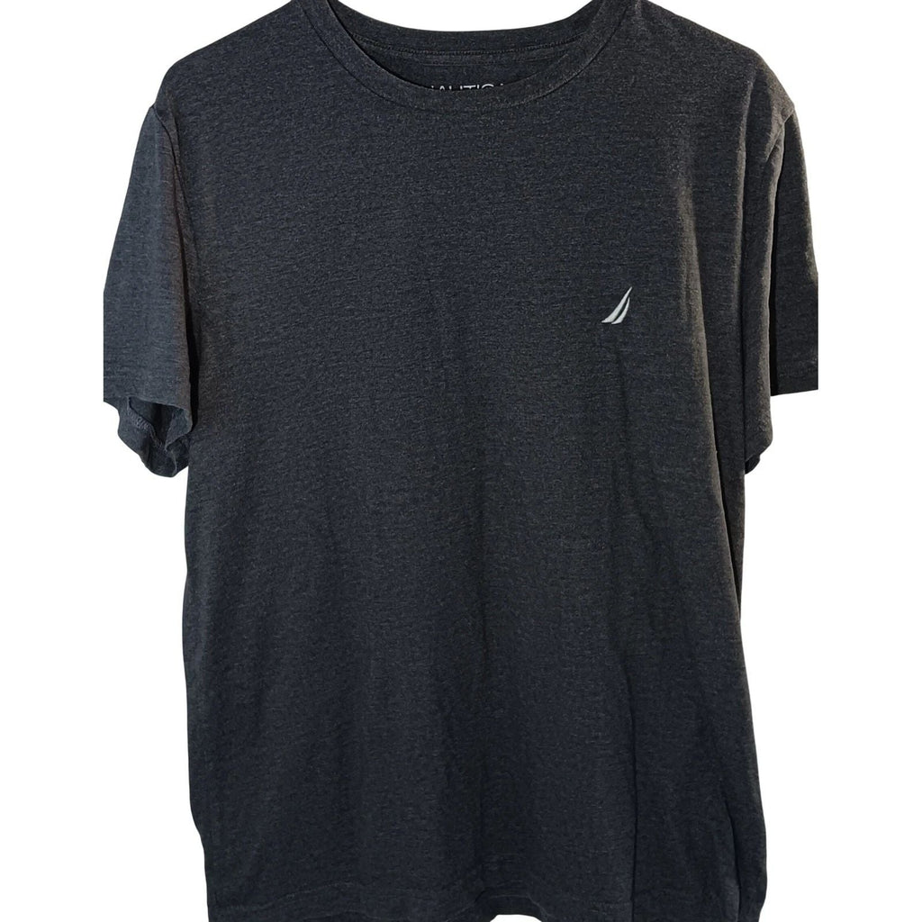 Nautica Mens Gray Heathered Short Sleeve T-Shirt Casual Minimalist Everyday Unisex T-shirt, Sweatshirt, Hoodie, Long Sleeve Tee - T-Shirt, Sweatshirt, Hoodie