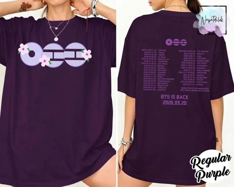 BTS World Tour 2026 Arirang T-Shirt, Kpop Army Concert Outfits Tee Unisex T-shirt, Sweatshirt, Hoodie, Long Sleeve Tee - T-Shirt, Sweatshirt, Hoodie