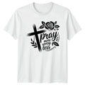 Pray More Worry Less T-Shirt Christian Faith Inspiration Gift For Him And Her Unisex T-shirt, Sweatshirt, Hoodie, Long Sleeve Tee - T-Shirt, Sweatshirt, Hoodie