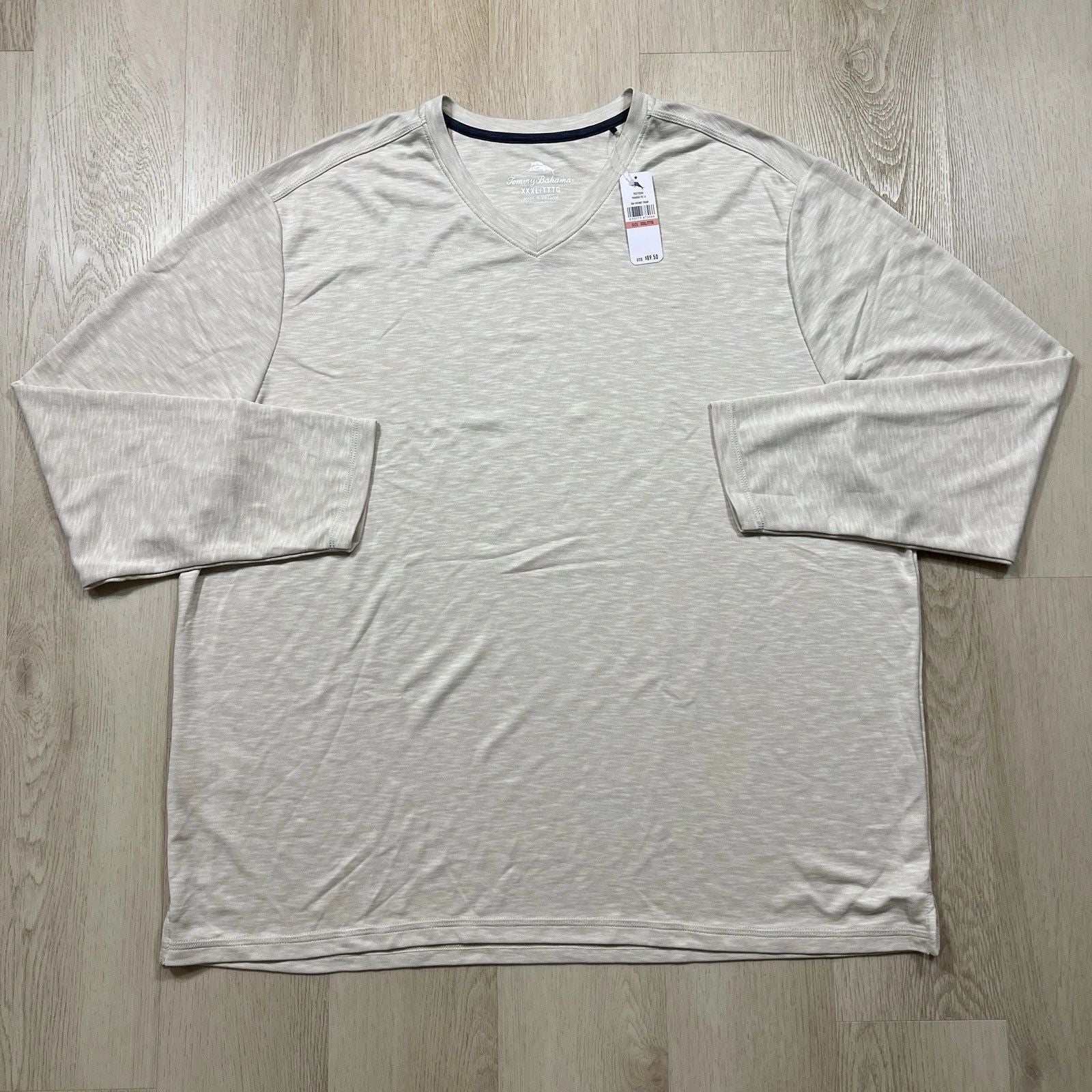 NWT Tommy Bahama Paradiso Vee LS T-Shirt Mens XXXL 3XL Ivory V-Neck New Tag Unisex T-shirt, Sweatshirt, Hoodie, Long Sleeve Tee - T-Shirt, Sweatshirt, Hoodie