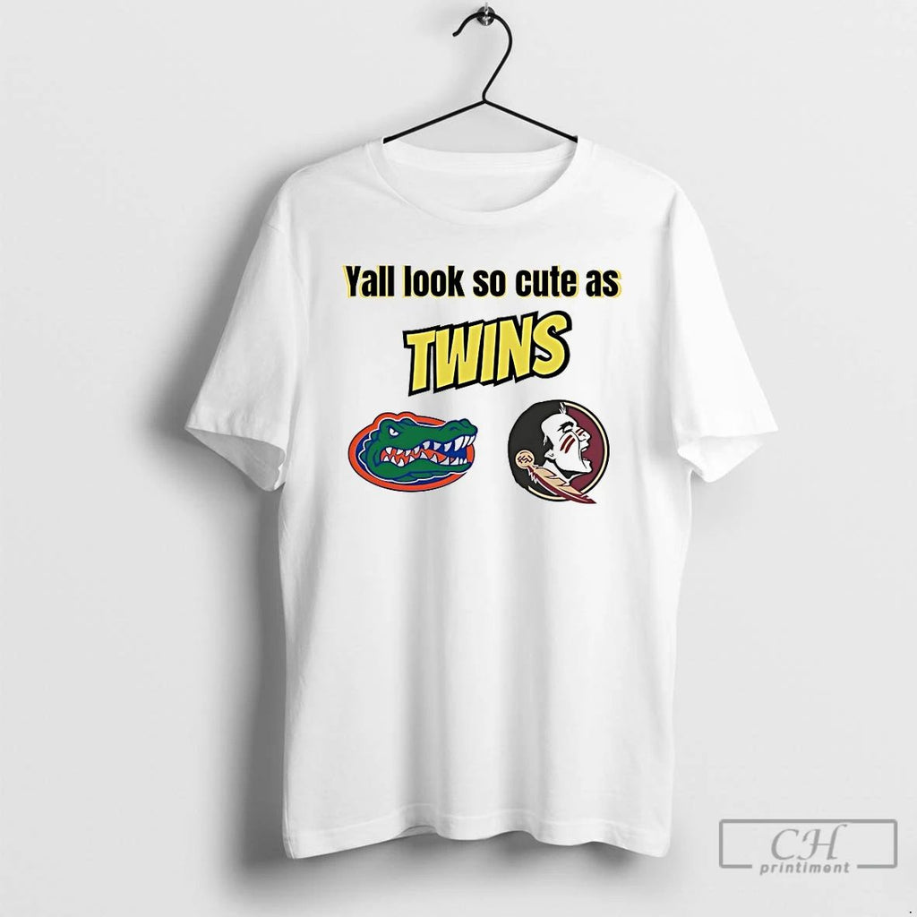 Classic Florida Gators Vs Florida State Seminoles Yall Look So Cute As Twins T Shirts Unisex T-shirt, Sweatshirt, Hoodie, Long Sleeve Tee - T-Shirt, Sweatshirt, Hoodie