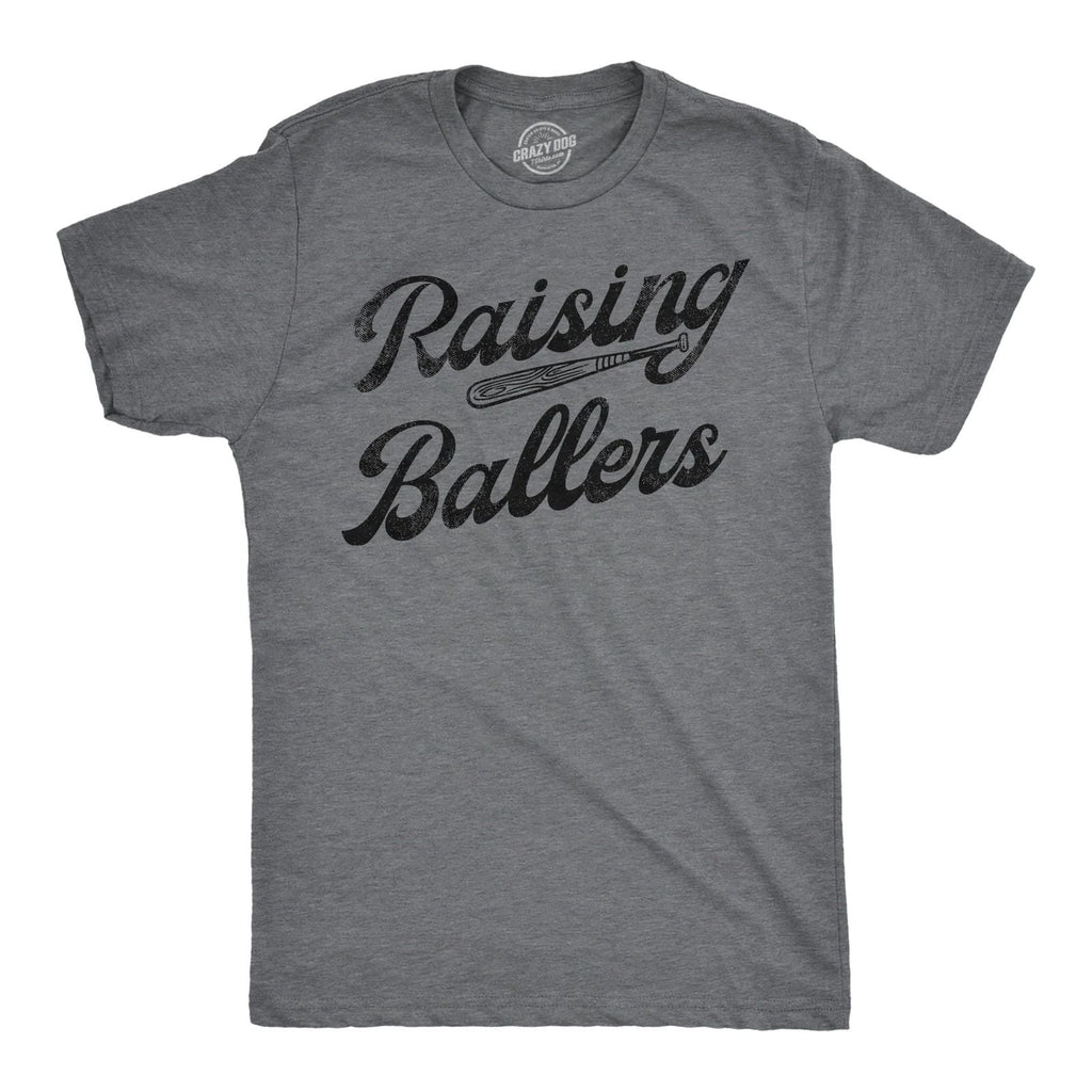 Mens Funny T Shirts Raising Ballers Sarcastic Baseball Graphic Tee for Men Unisex T-shirt, Sweatshirt, Hoodie, Long Sleeve Tee - T-Shirt, Sweatshirt, Hoodie