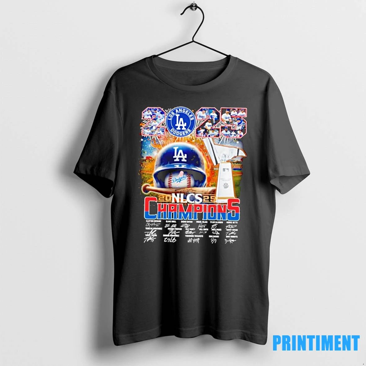 Los Angeles Dodgers Nlcs 2025 Signatures Tshirts Sweater Unisex T-shirt, Sweatshirt, Hoodie, Long Sleeve Tee - T-Shirt, Sweatshirt, Hoodie