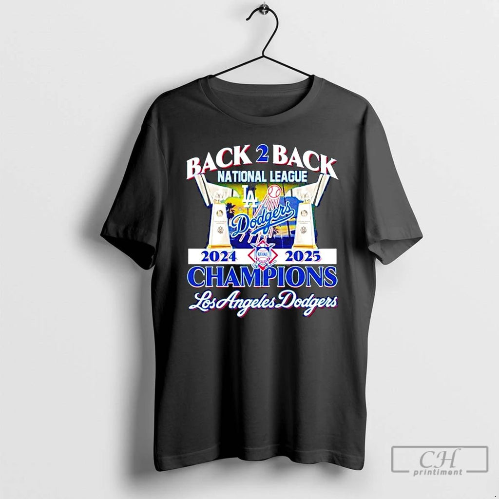 Classic Los Angeles Dodgers Back 2 Back National League 2024 2025 Champions T Shirts Unisex T-shirt, Sweatshirt, Hoodie, Long Sleeve Tee - T-Shirt, Sweatshirt, Hoodie