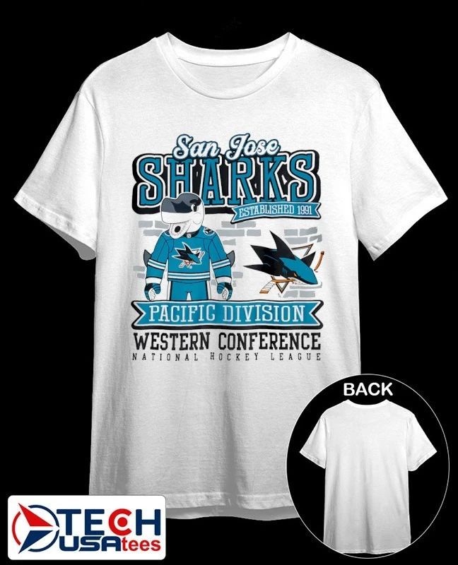 San Jose Sharks Hockey Pacific Division Western Conference NHL mascot shirt by mitchellandness - T-Shirt, Sweatshirt, Hoodie