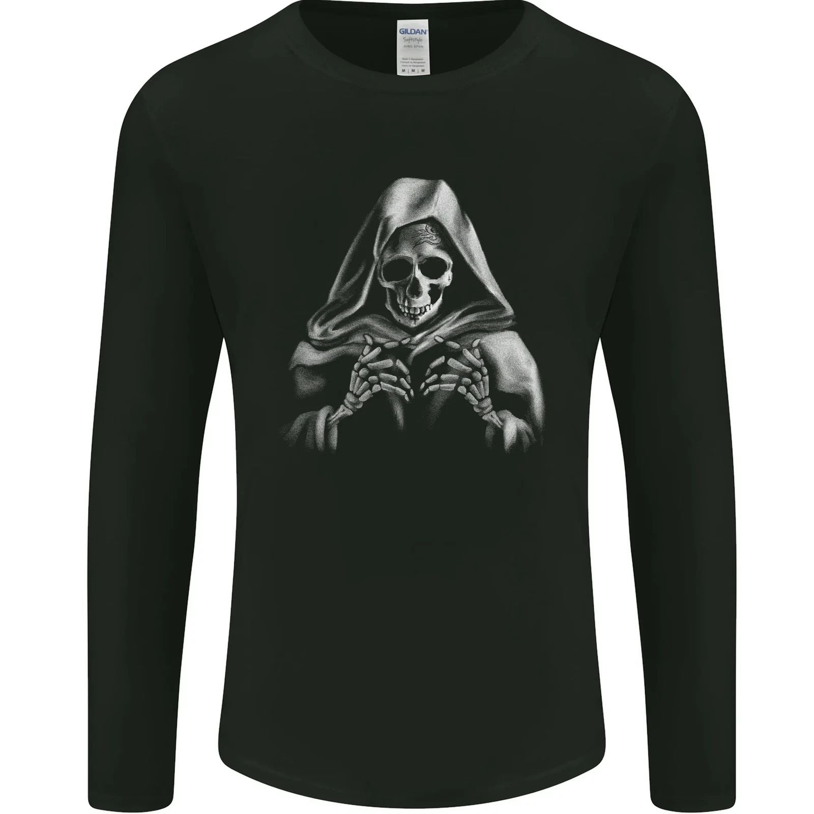 Grim Reaper Skull Mens Long Sleeve T-Shirt Unisex T-shirt, Sweatshirt, Hoodie, Long Sleeve Tee - T-Shirt, Sweatshirt, Hoodie