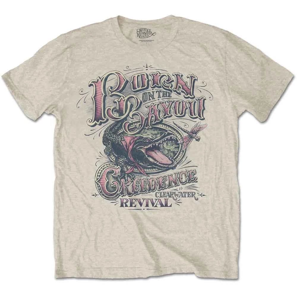 Creedence Clearwater Revival T-Shirt: Born on the Bayou OFFICIAL NEW Unisex T-shirt, Sweatshirt, Hoodie, Long Sleeve Tee - T-Shirt, Sweatshirt, Hoodie