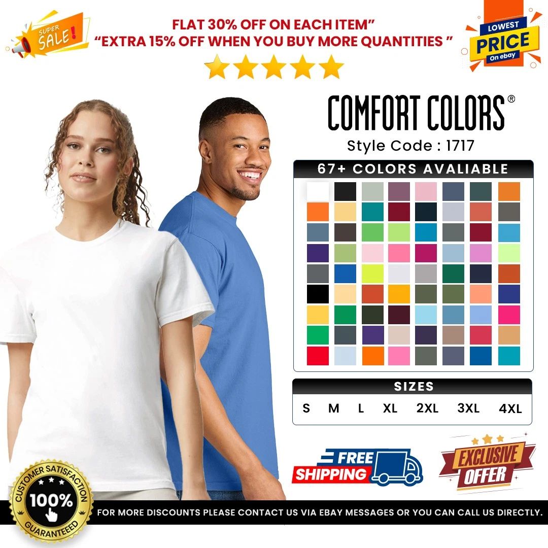 Comfort Colors 1717 Unisex 100% Soft Cotton Garment-Dyed Heavyweight T-Shirt Unisex T-shirt, Sweatshirt, Hoodie, Long Sleeve Tee - T-Shirt, Sweatshirt, Hoodie