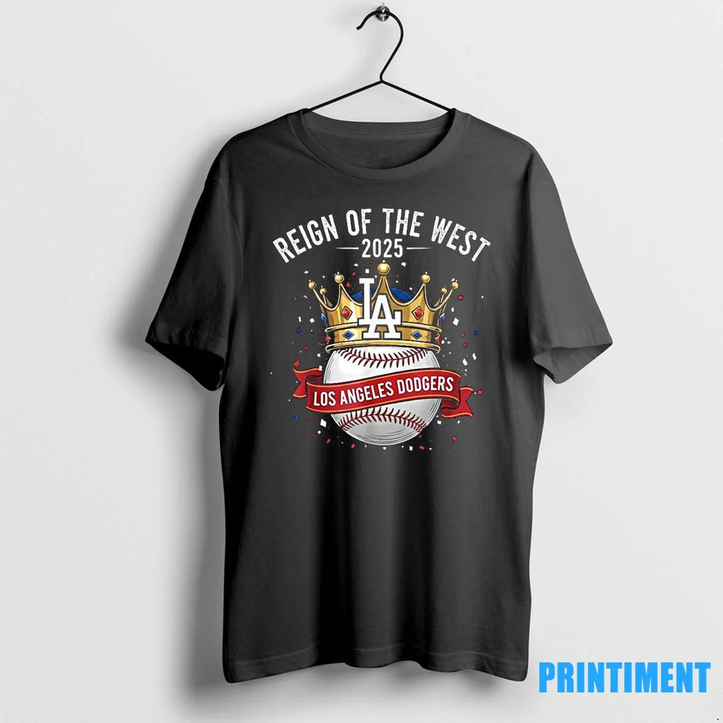 Reign Of The West 2025 Los Angeles Dodgers Champions Tshirts Sweater Unisex T-shirt, Sweatshirt, Hoodie, Long Sleeve Tee - T-Shirt, Sweatshirt, Hoodie