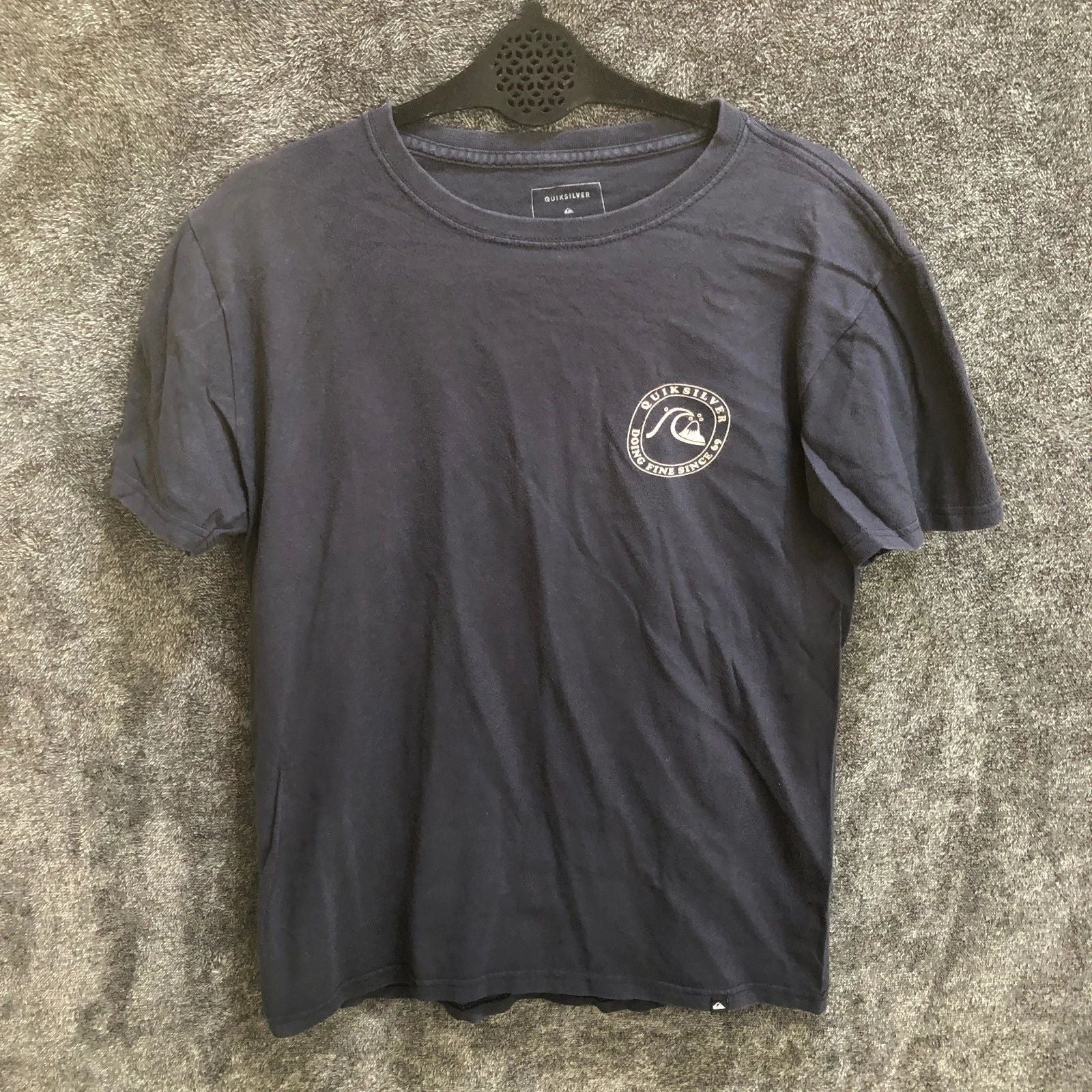Quiksilver T Shirt Mens Small Navy Blue Doing Fine Since 69 Surf Graphic Tee Unisex T-shirt, Sweatshirt, Hoodie, Long Sleeve Tee - T-Shirt, Sweatshirt, Hoodie