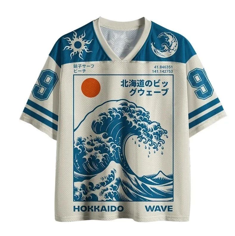 Unisex Hokkaido Wave Japan Jersey Unisex T-shirt, Sweatshirt, Hoodie, Long Sleeve Tee - T-Shirt, Sweatshirt, Hoodie