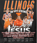 Illinois Fighting Illini in my veins Jesus in my heart signatures shirt Unisex T-shirt, Sweatshirt, Hoodie, Long Sleeve Tee - T-Shirt, Sweatshirt, Hoodie