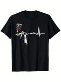 Spray Paint Gun Heartbeat Graphic T-Shirt Street Art Graffiti Style Tee Unisex T-shirt, Sweatshirt, Hoodie, Long Sleeve Tee - T-Shirt, Sweatshirt, Hoodie