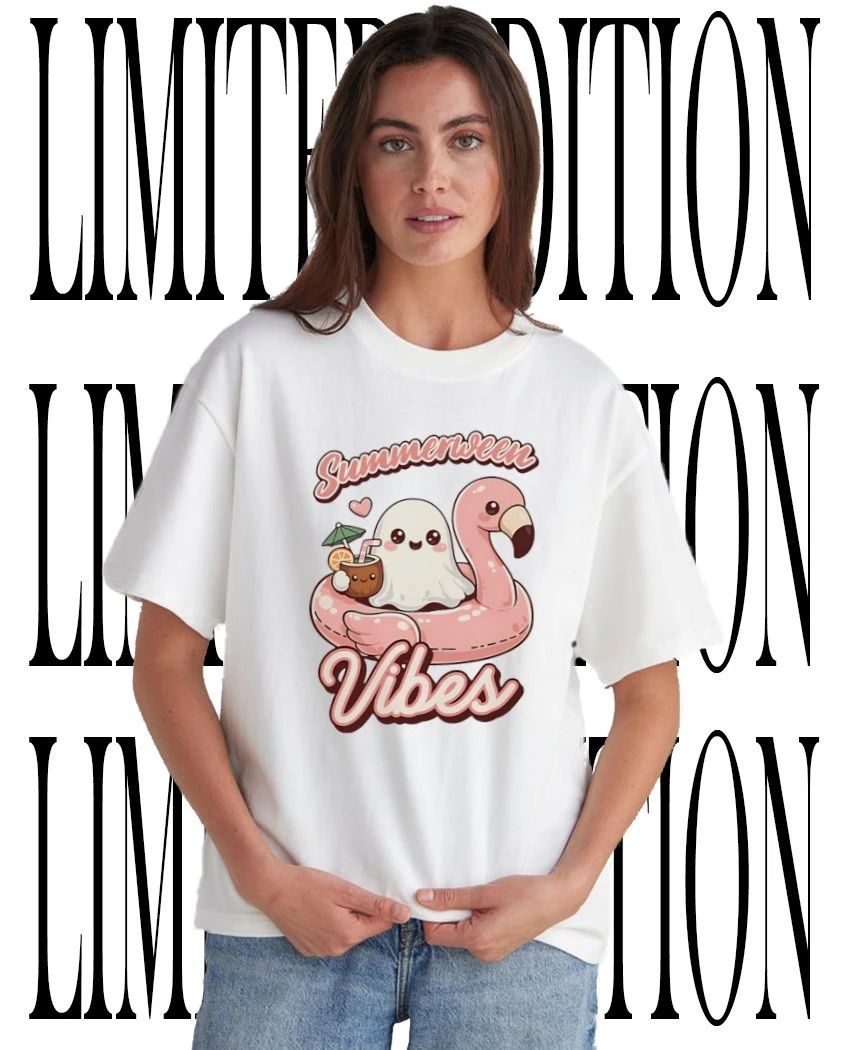 Summermenween Vibes Ghost Flamingo shirt Unisex T-shirt, Sweatshirt, Hoodie, Long Sleeve Tee - T-Shirt, Sweatshirt, Hoodie