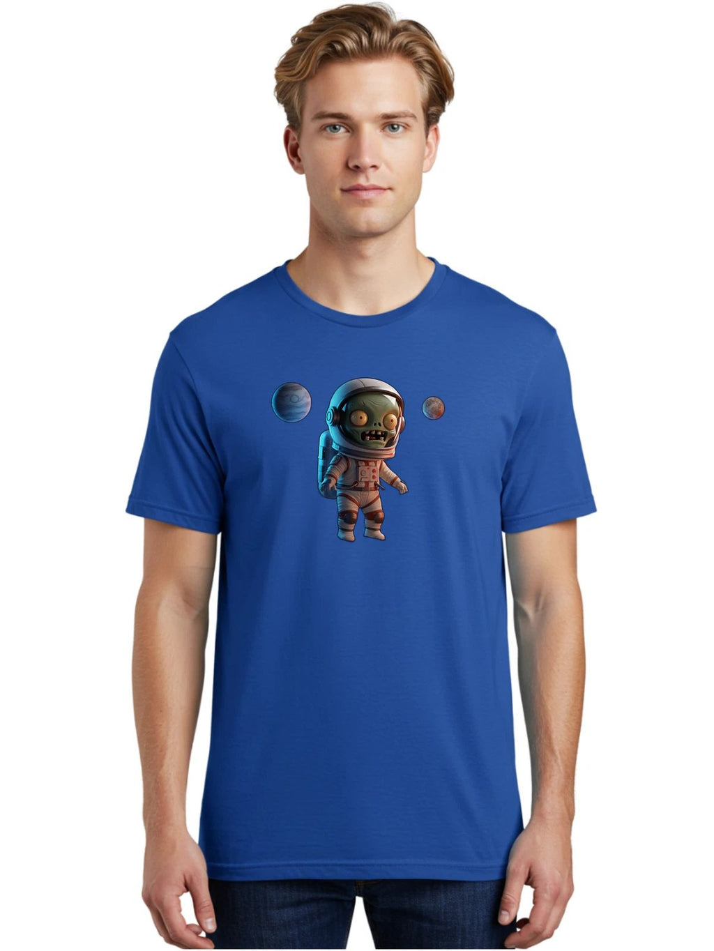 Zombie-Astronaut Mens Graphic Tee, 100% Cotton, Casual Summer Wear Unisex T-shirt, Sweatshirt, Hoodie, Long Sleeve Tee - T-Shirt, Sweatshirt, Hoodie