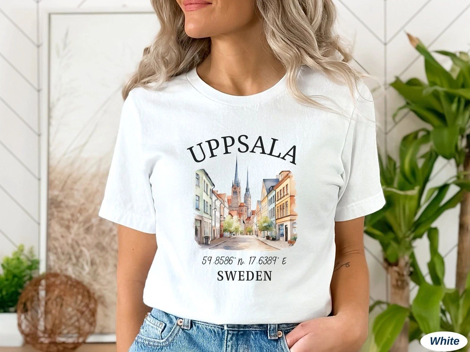 Uppsala T-Shirt Travel Gift for Sweden Trip Lovers Souvenir Tee Unisex T-shirt, Sweatshirt, Hoodie, Long Sleeve Tee - T-Shirt, Sweatshirt, Hoodie