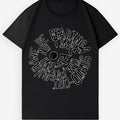Modern Typography Circle Graphic T-Shirt - Minimalist Casual Street Top Unisex T-shirt, Sweatshirt, Hoodie, Long Sleeve Tee - T-Shirt, Sweatshirt, Hoodie
