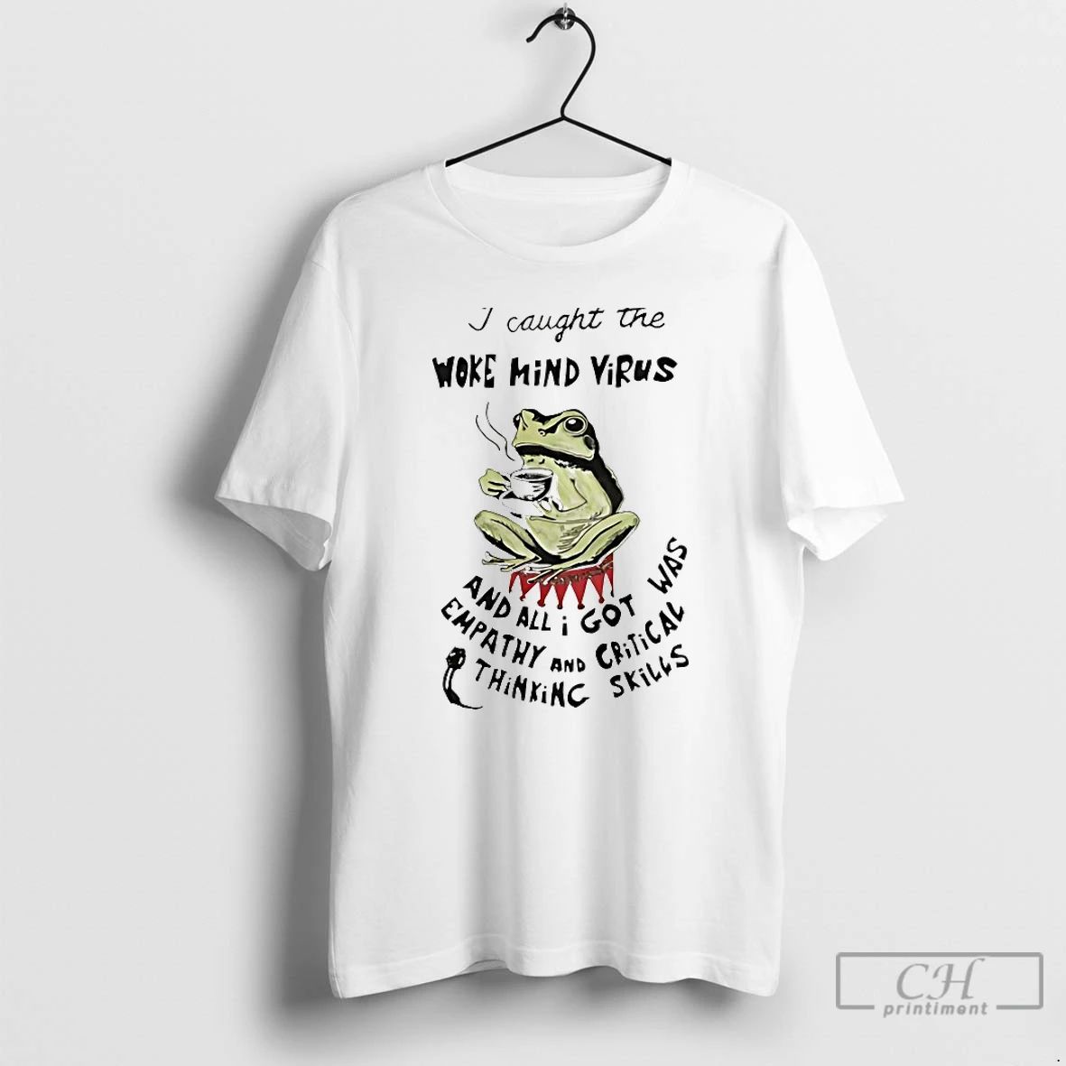 Classic Frog I Caught The Woke Mind Virus T Shirts Unisex T-shirt, Sweatshirt, Hoodie, Long Sleeve Tee - T-Shirt, Sweatshirt, Hoodie