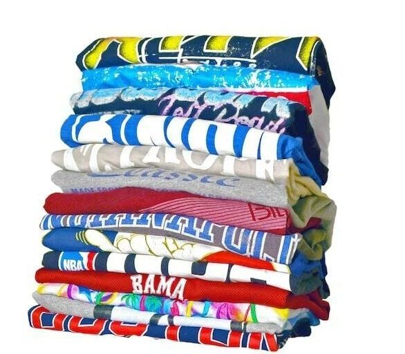 MYSTERY Vintage 80s/90s/Y2K Thrifted T-Shirt Bundle Pack Thrift Package Lot Unisex T-shirt, Sweatshirt, Hoodie, Long Sleeve Tee - T-Shirt, Sweatshirt, Hoodie