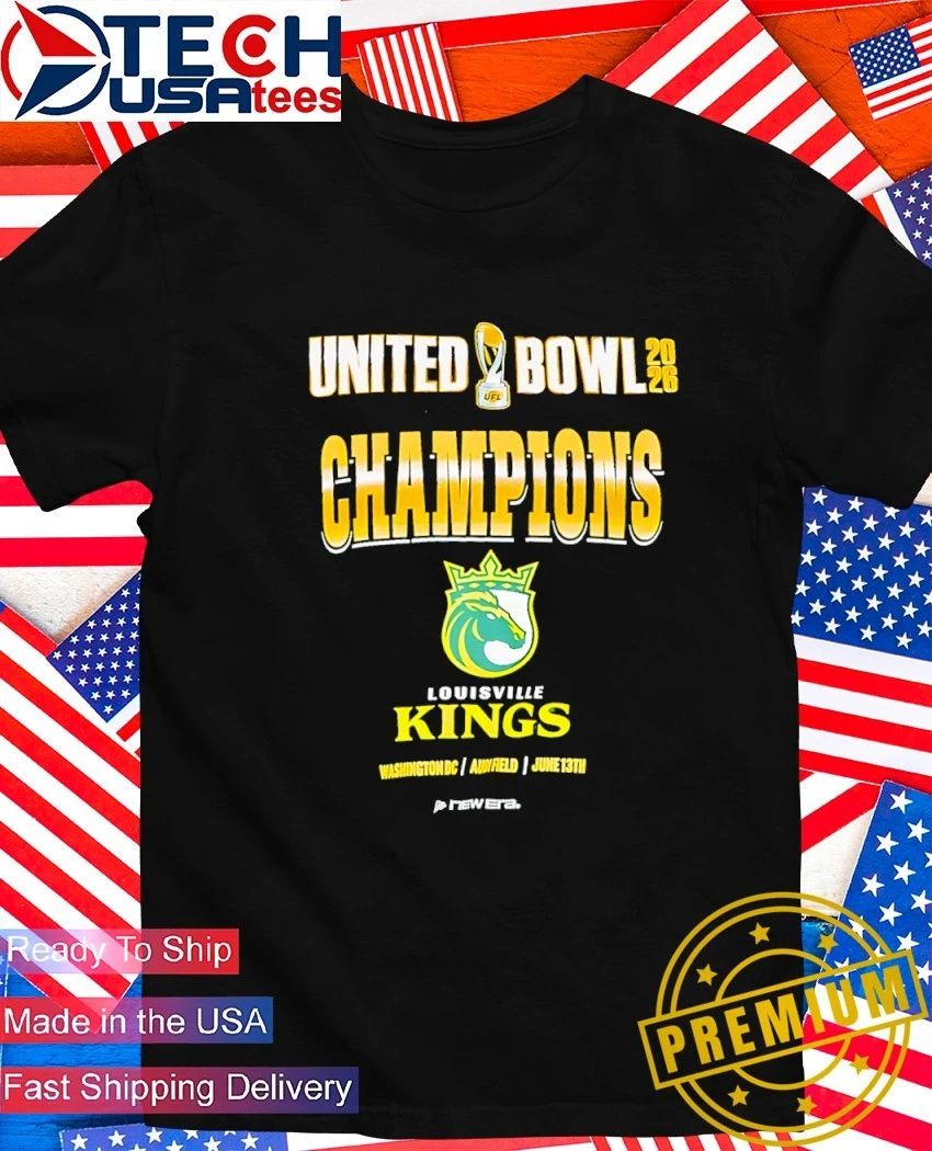 Louisville Kings 2026 United Bowl Champions Audi Field shirt Unisex T-shirt, Sweatshirt, Hoodie, Long Sleeve Tee - T-Shirt, Sweatshirt, Hoodie