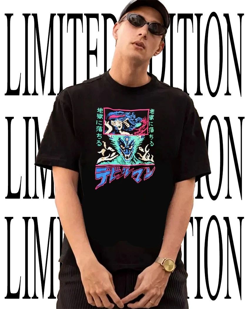 Devilman Japanese anime pixel shirt Unisex T-shirt, Sweatshirt, Hoodie, Long Sleeve Tee - T-Shirt, Sweatshirt, Hoodie