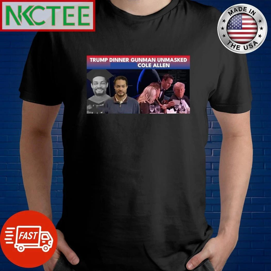 Trump dinner gunman unmasked Cole Allen shirt Unisex T-shirt, Sweatshirt, Hoodie, Long Sleeve Tee - T-Shirt, Sweatshirt, Hoodie