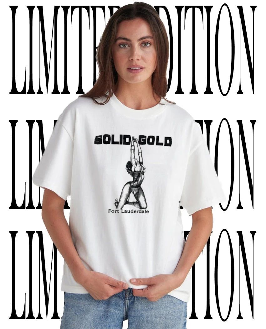 Solid Gold Fort Lauderdale Vintage Woman Graphic shirt Unisex T-shirt, Sweatshirt, Hoodie, Long Sleeve Tee - T-Shirt, Sweatshirt, Hoodie