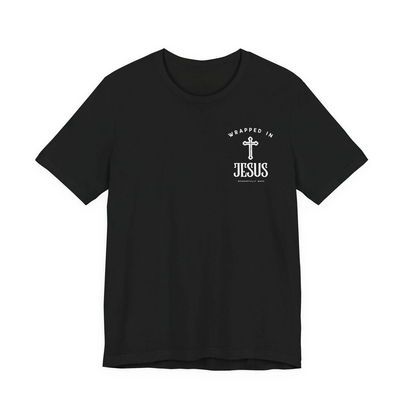 Wrapped in Jesus TShirt  'Wrapped in Jesus' Heart with Rays Graphic Tee. Unisex T-shirt, Sweatshirt, Hoodie, Long Sleeve Tee - T-Shirt, Sweatshirt, Hoodie