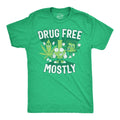 Mens Funny T Shirts Drug Free Mostly Sarcastic 420 Graphic Novelty Tee for Men Unisex T-shirt, Sweatshirt, Hoodie, Long Sleeve Tee - T-Shirt, Sweatshirt, Hoodie