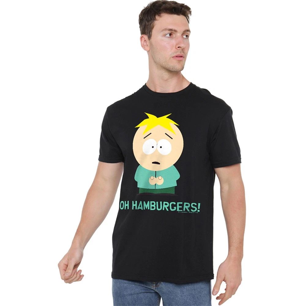 South Park Butters Oh Hamburgers T-Shirt S-5XL, Black Unisex T-shirt, Sweatshirt, Hoodie, Long Sleeve Tee - T-Shirt, Sweatshirt, Hoodie