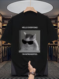 Funny Cat Quote T Shirt Men Casual Short Sleeve Graphic Tee Sporty Gift Unisex T-shirt, Sweatshirt, Hoodie, Long Sleeve Tee - T-Shirt, Sweatshirt, Hoodie